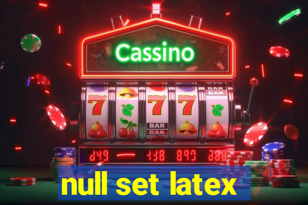 null set latex